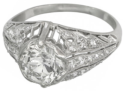 Vintage EGL H-I SI1 1.51ct Diamond Engagement Ring