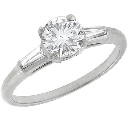 Vintage GIA 0.69ct Diamond Engagement Ring