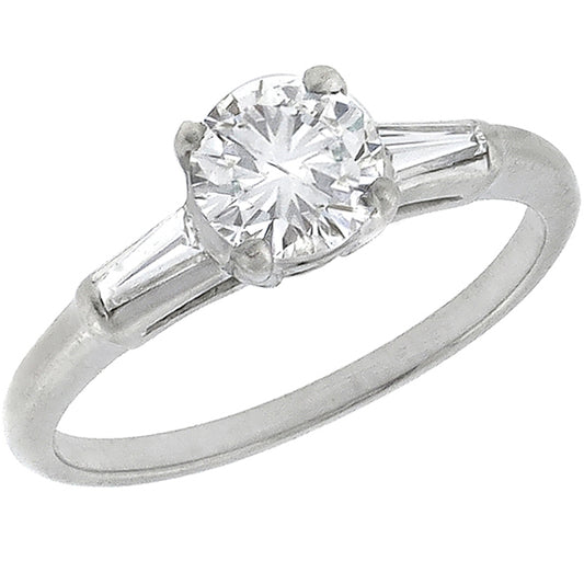 Vintage GIA 0.69ct Diamond Engagement Ring