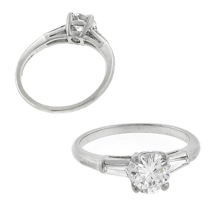 Vintage GIA 0.69ct Diamond Engagement Ring