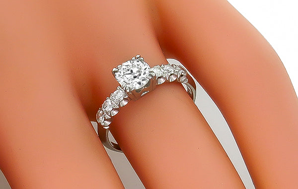 Vintage GIA 0.74ct Diamond Engagement Ring