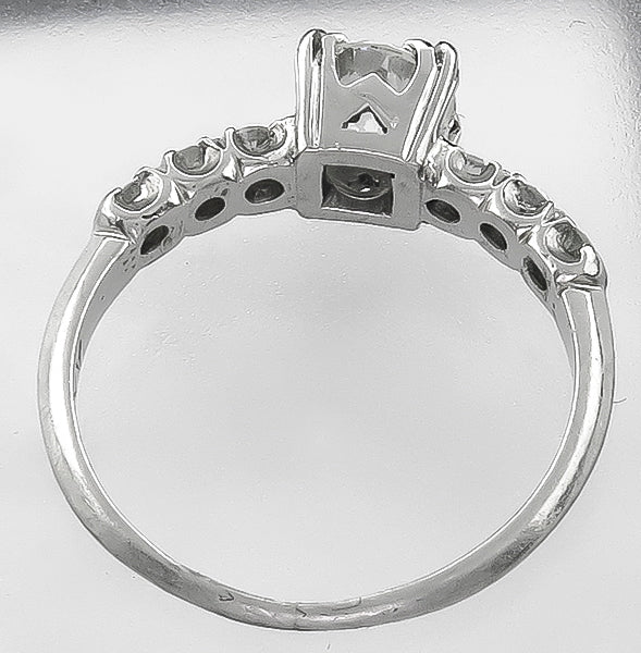 Vintage GIA 0.74ct Diamond Engagement Ring