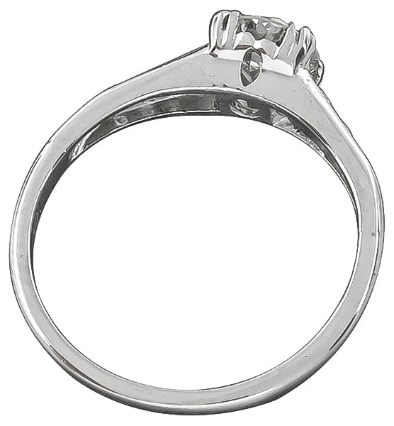 Vintage GIA 0.75ct Diamond Engagement Ring