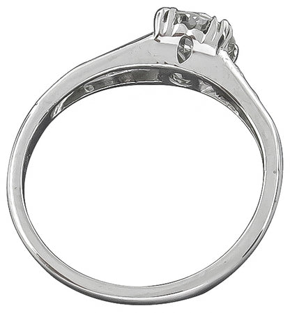 Vintage GIA 0.75ct Diamond Engagement Ring