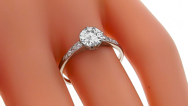 Vintage GIA 0.80ct Diamond Engagement Ring