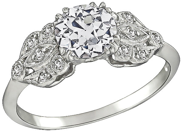 Vintage GIA 1.00ct Diamond Engagement Ring