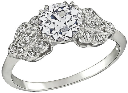 Vintage GIA 1.00ct Diamond Engagement Ring