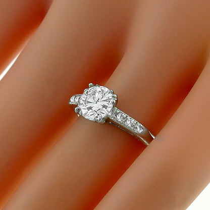 Vintage GIA 1.05ct Diamond Engagement Ring