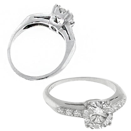 Vintage GIA 1.05ct Diamond Engagement Ring