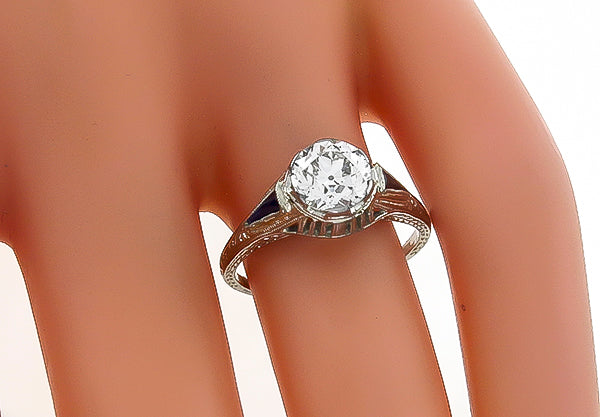 Vintage GIA 1.26ct Diamond Engagement Ring