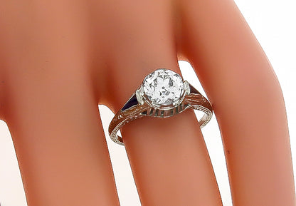 Vintage GIA 1.26ct Diamond Engagement Ring