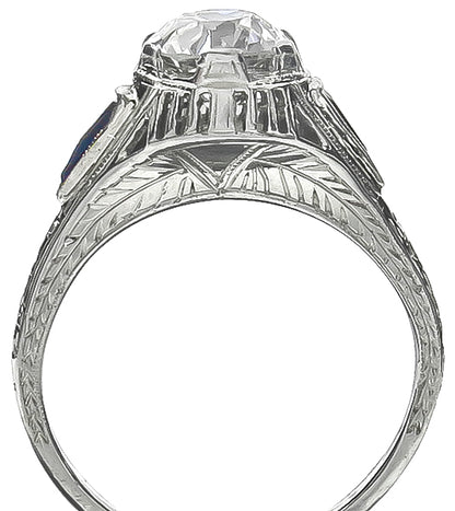 Vintage GIA 1.26ct Diamond Engagement Ring