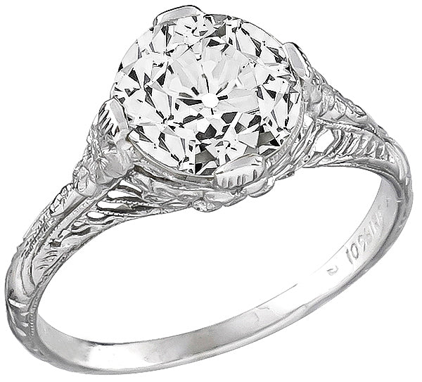 Vintage GIA 1.44ct Diamond Engagement Ring