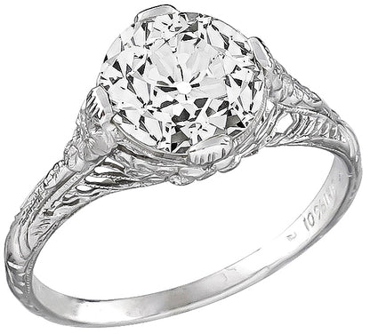 Vintage GIA 1.44ct Diamond Engagement Ring