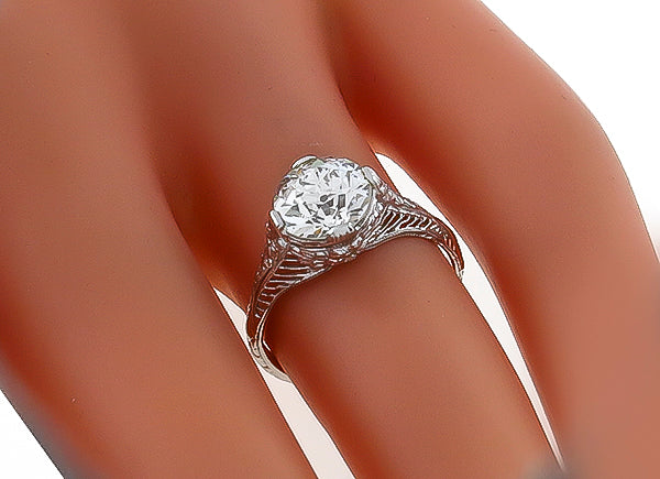 Vintage GIA 1.44ct Diamond Engagement Ring