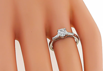 Vintage GIA Certified 0.57ct Diamond Engagement Ring