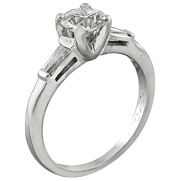 Vintage GIA Certified 0.57ct Diamond Engagement Ring