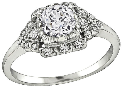 Vintage GIA Certified 0.68ct Diamond Engagement Ring