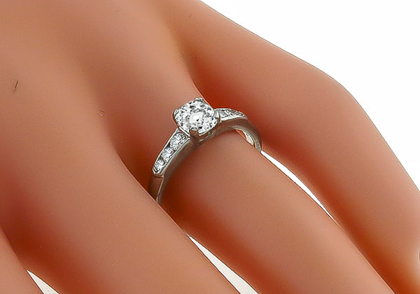 Vintage GIA Certified 0.78ct Diamond Engagement Ring