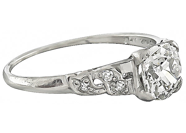 Vintage GIA Certified 0.91ct Diamond Engagement Ring