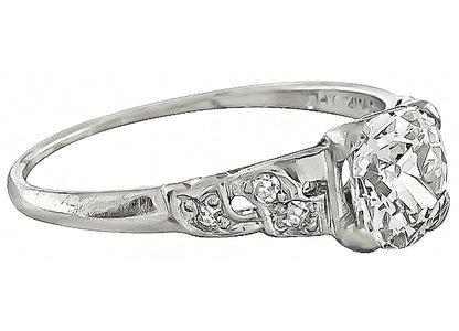 Vintage GIA Certified 0.91ct Diamond Engagement Ring