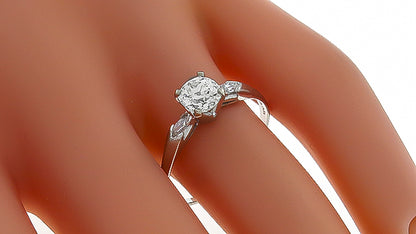 Vintage GIA Certified 0.92ct Diamond Engagement Ring
