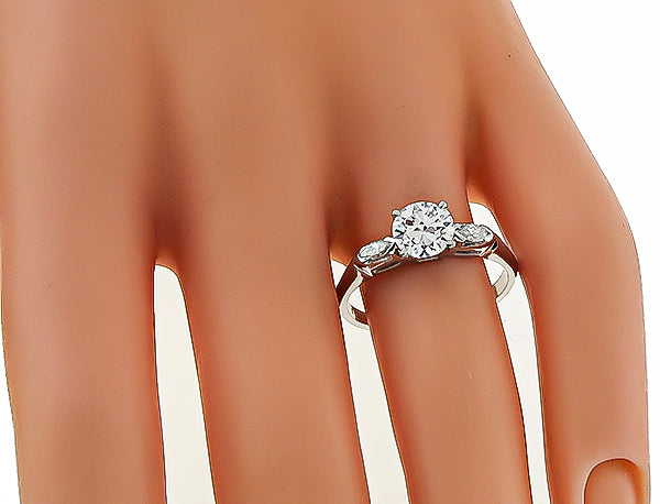 Vintage GIA Certified 0.96ct Diamond Engagement Ring