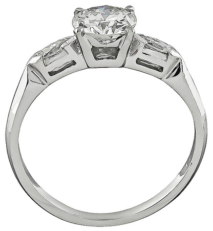 Vintage GIA Certified 0.96ct Diamond Engagement Ring