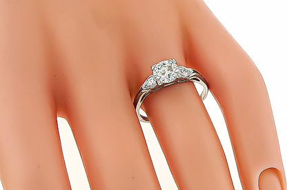 Vintage GIA Certified 1.00ct Diamond Engagement Ring