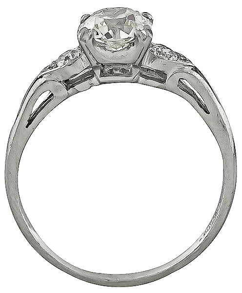 Vintage GIA Certified 1.00ct Diamond Engagement Ring