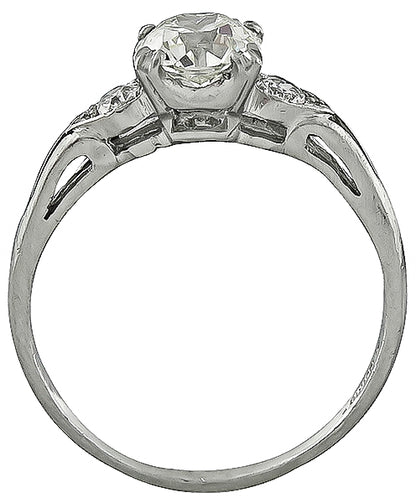 Vintage GIA Certified 1.00ct Diamond Engagement Ring