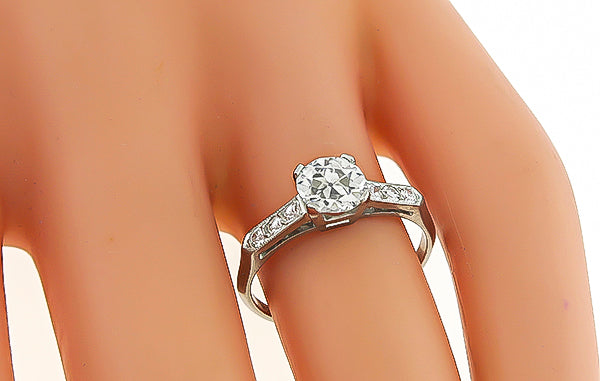 Vintage GIA Certified 1.00ct Diamond Engagement Ring