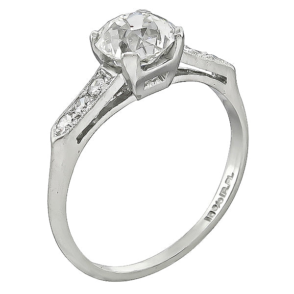Vintage GIA Certified 1.00ct Diamond Engagement Ring