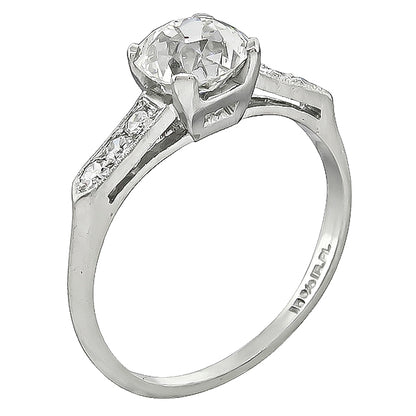 Vintage GIA Certified 1.00ct Diamond Engagement Ring