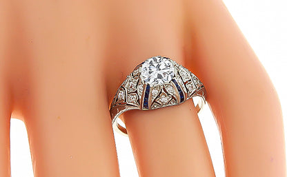 Vintage GIA Certified 1.01ct Diamond Engagement Ring