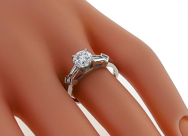 Vintage GIA Certified 1.02ct Diamond Engagement Ring