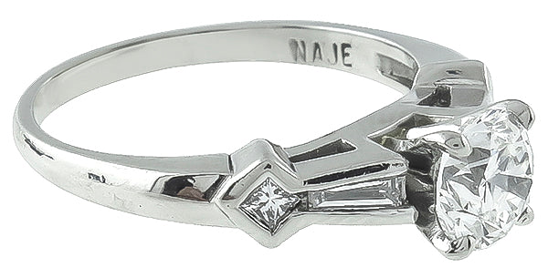 Vintage GIA Certified 1.02ct Diamond Engagement Ring