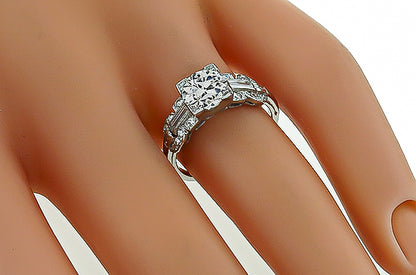 Vintage GIA Certified 1.02ct Diamond Engagement Ring