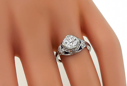 Vintage GIA Certified 1.02ct Diamond Engagement Ring