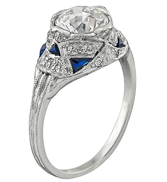 Vintage GIA Certified 1.02ct Diamond Engagement Ring