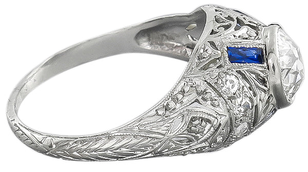 Vintage GIA Certified 1.03ct Diamond Engagement Ring