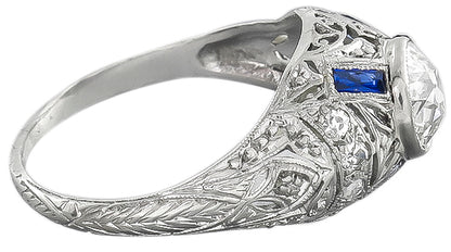 Vintage GIA Certified 1.03ct Diamond Engagement Ring