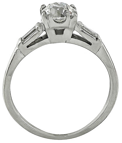 Vintage GIA Certified 1.03ct Diamond Engagement Ring