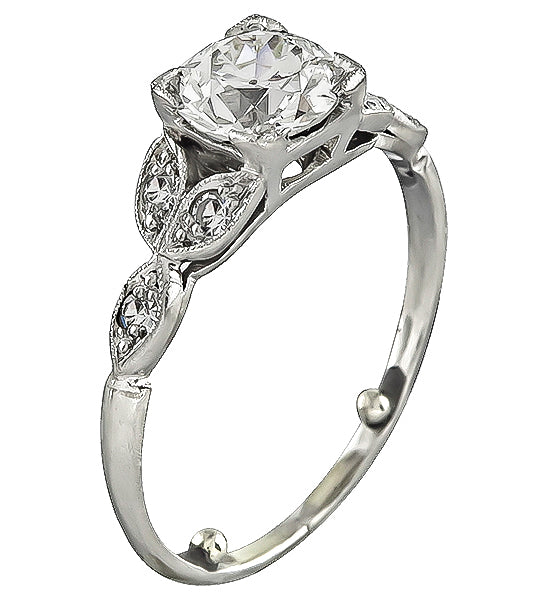 Vintage GIA Certified 1.04ct Diamond Engagement Ring