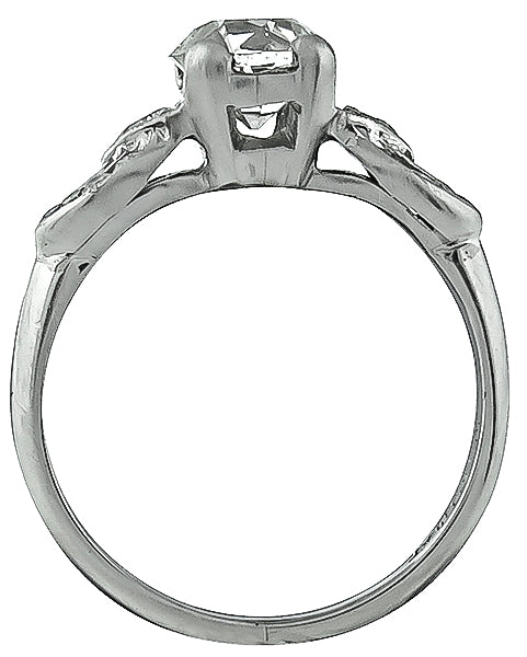 Vintage GIA Certified 1.08ct Diamond Engagement Ring