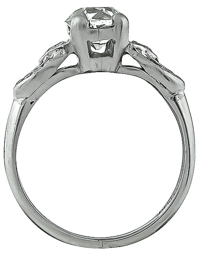 Vintage GIA Certified 1.08ct Diamond Engagement Ring