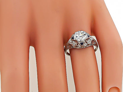 Vintage GIA Certified 1.10ct Diamond Engagement Ring