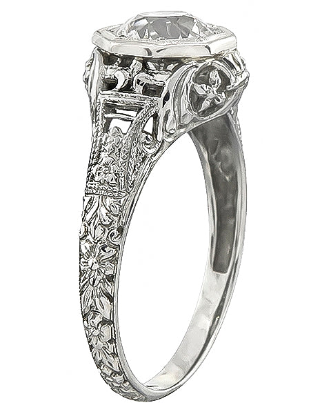 Vintage GIA Certified 1.12ct Diamond Engagement Ring