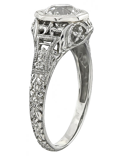 Vintage GIA Certified 1.12ct Diamond Engagement Ring