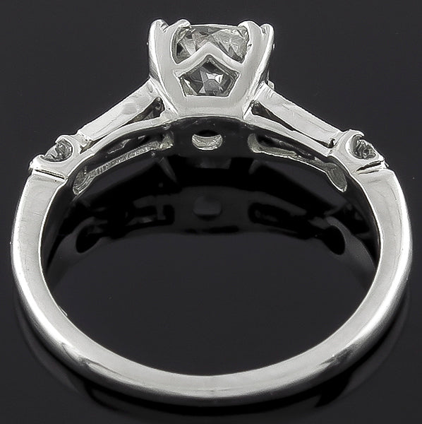 Vintage GIA Certified 1.13ct Diamond Engagement Ring